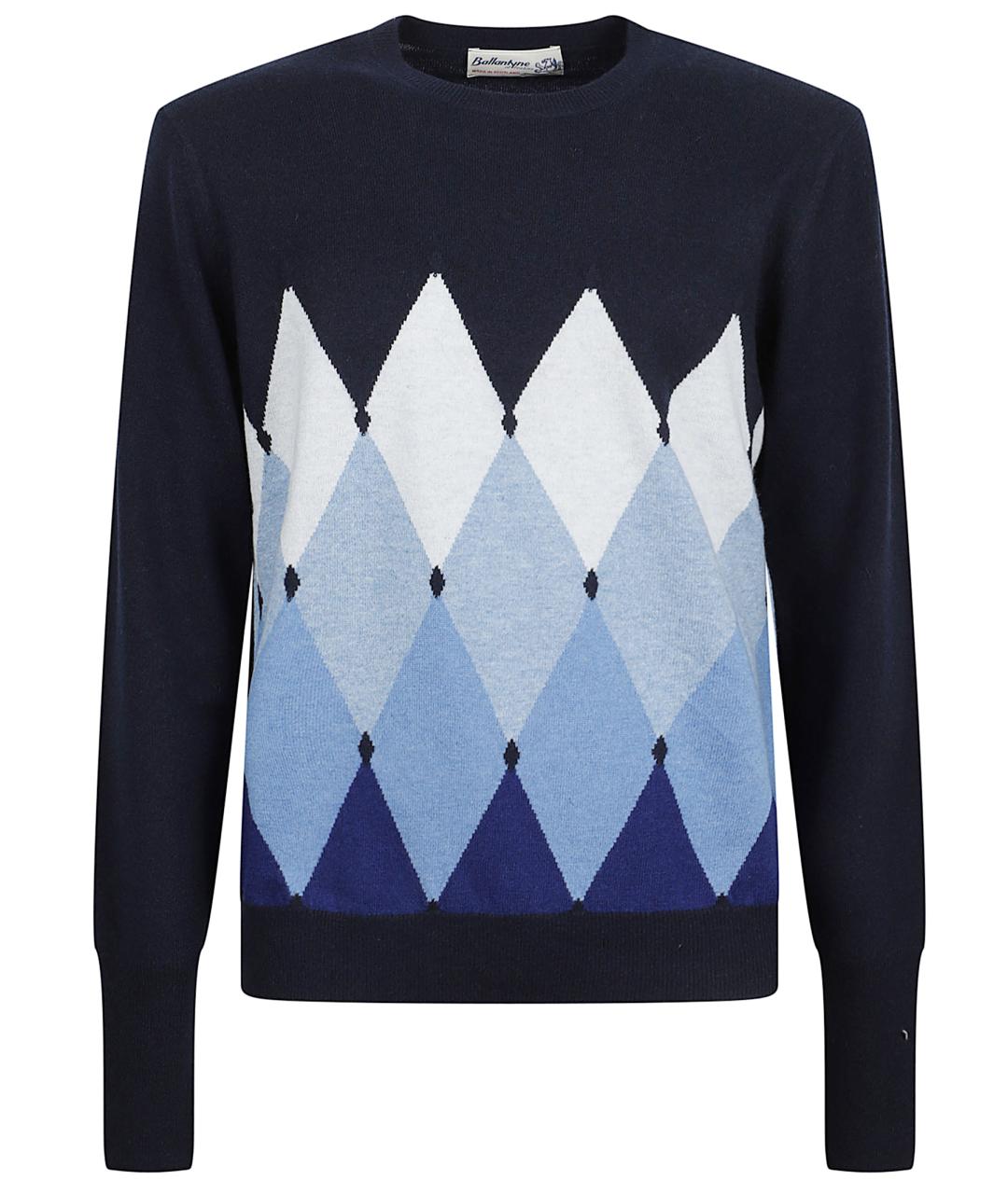 BALLANTYNE Синий кашемировый джемпер / свитер, фото 1