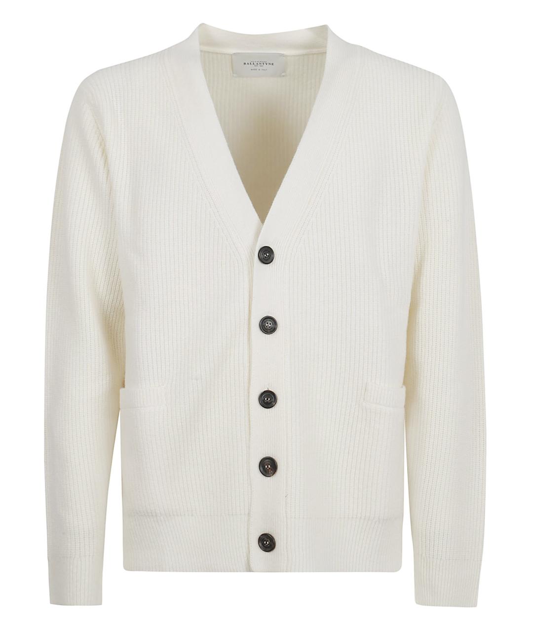 BALLANTYNE Белый шерстяной кардиган, фото 1