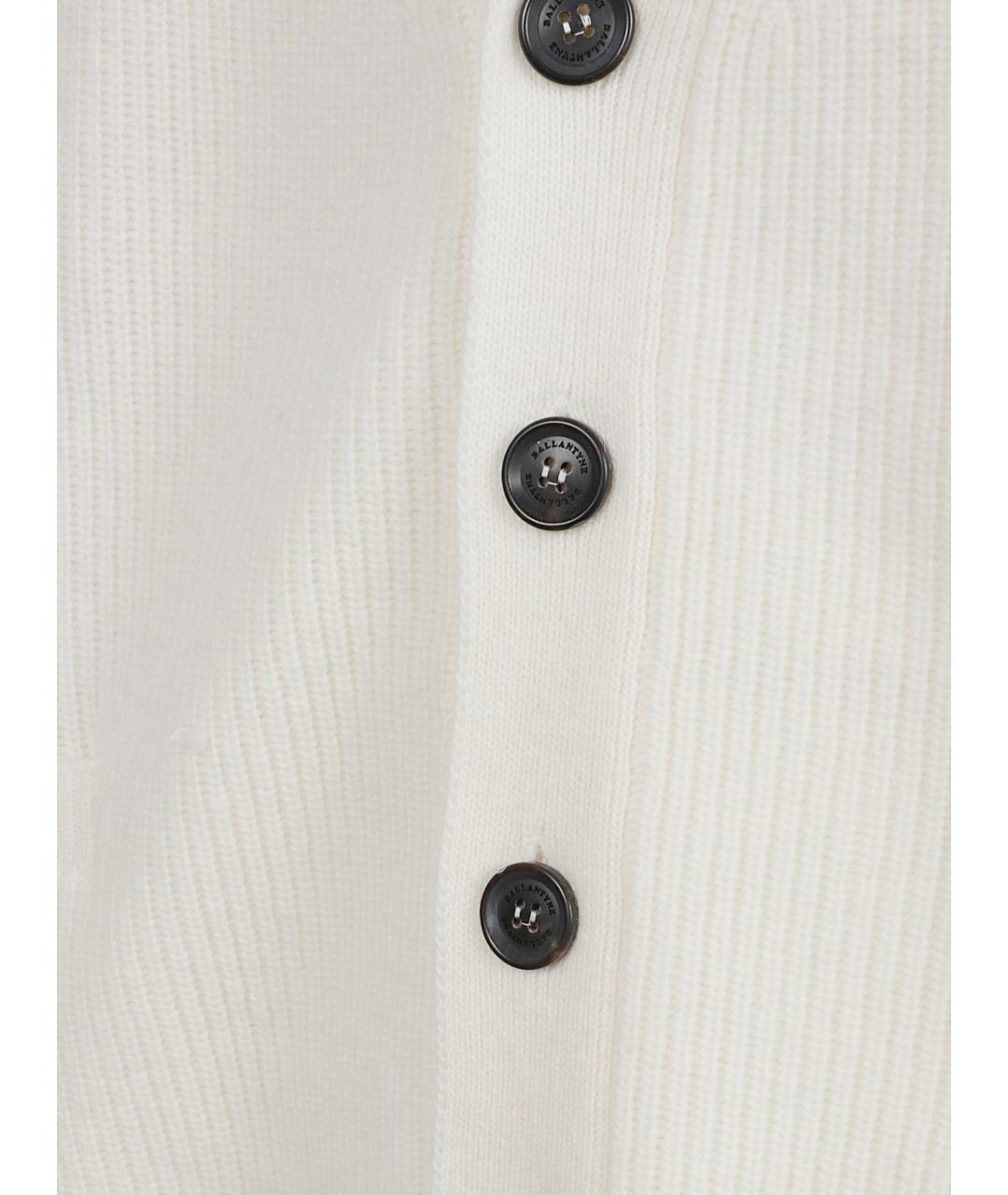 BALLANTYNE Белый шерстяной кардиган, фото 2