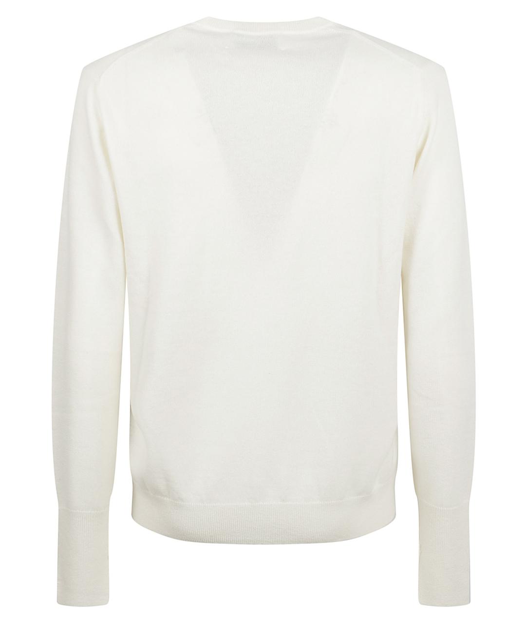 BALLANTYNE Белый кашемировый джемпер / свитер, фото 3