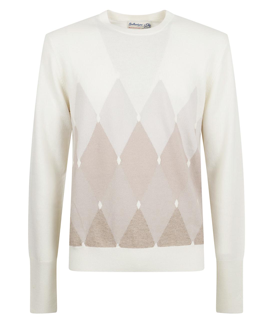 BALLANTYNE Белый кашемировый джемпер / свитер, фото 1