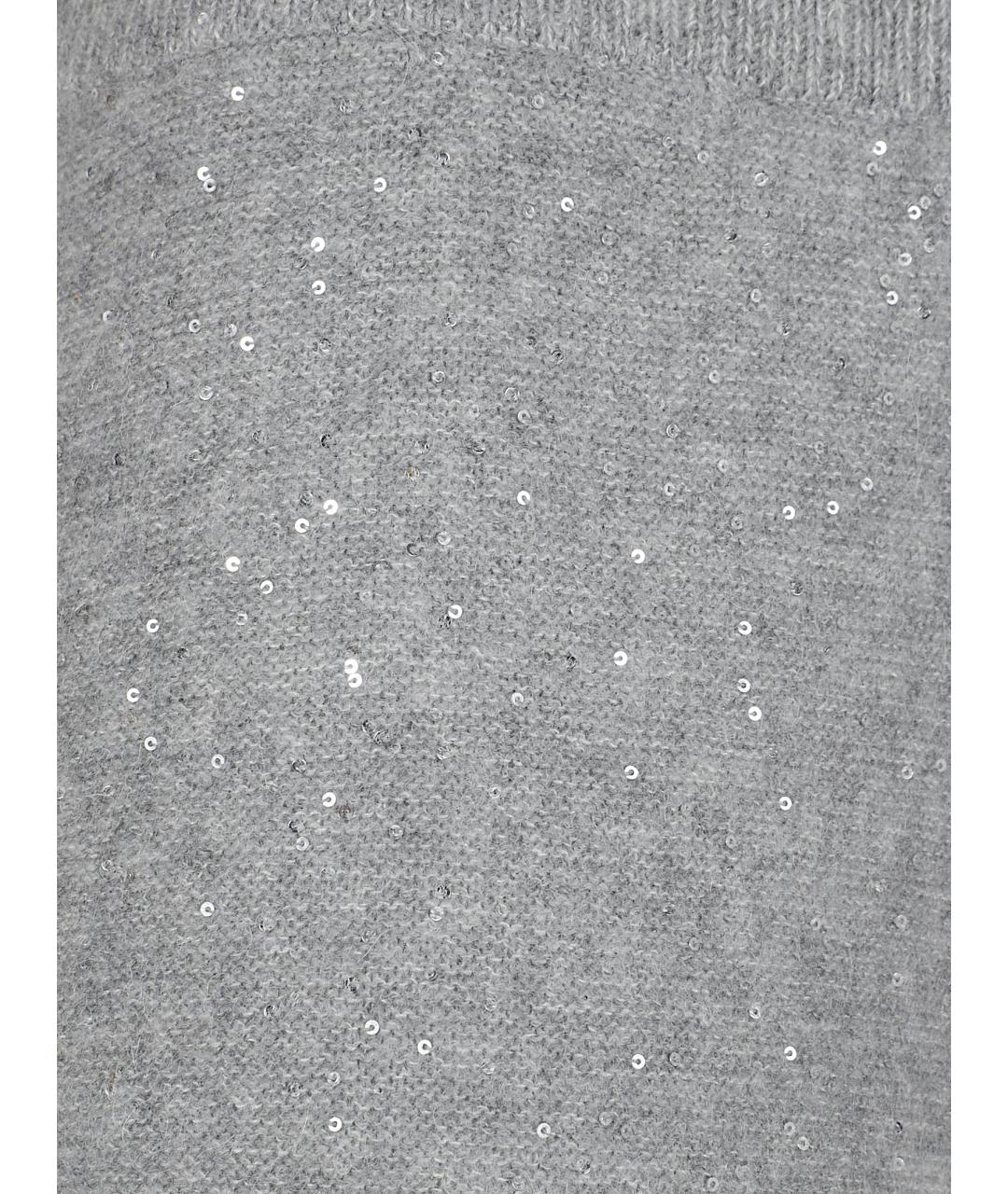 FABIANA FILIPPI Серые шерстяные прямые брюки, фото 2