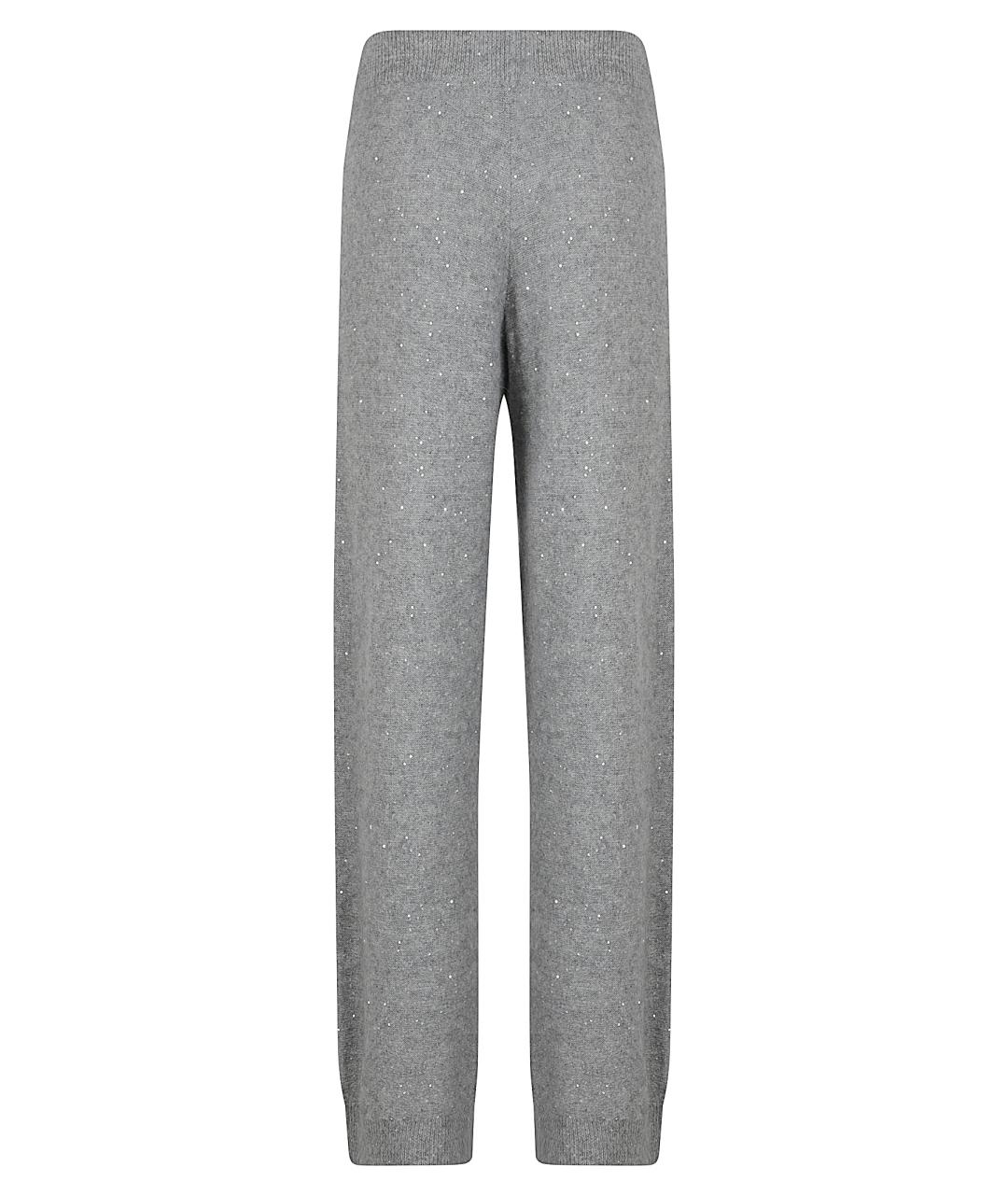 FABIANA FILIPPI Серые шерстяные прямые брюки, фото 3