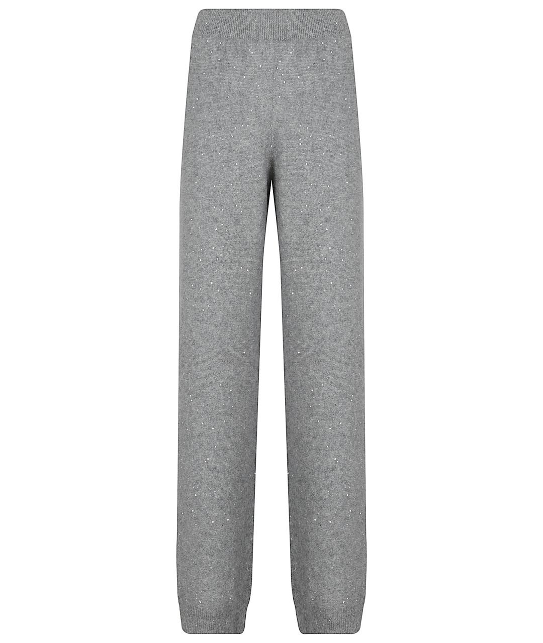 FABIANA FILIPPI Серые шерстяные прямые брюки, фото 1