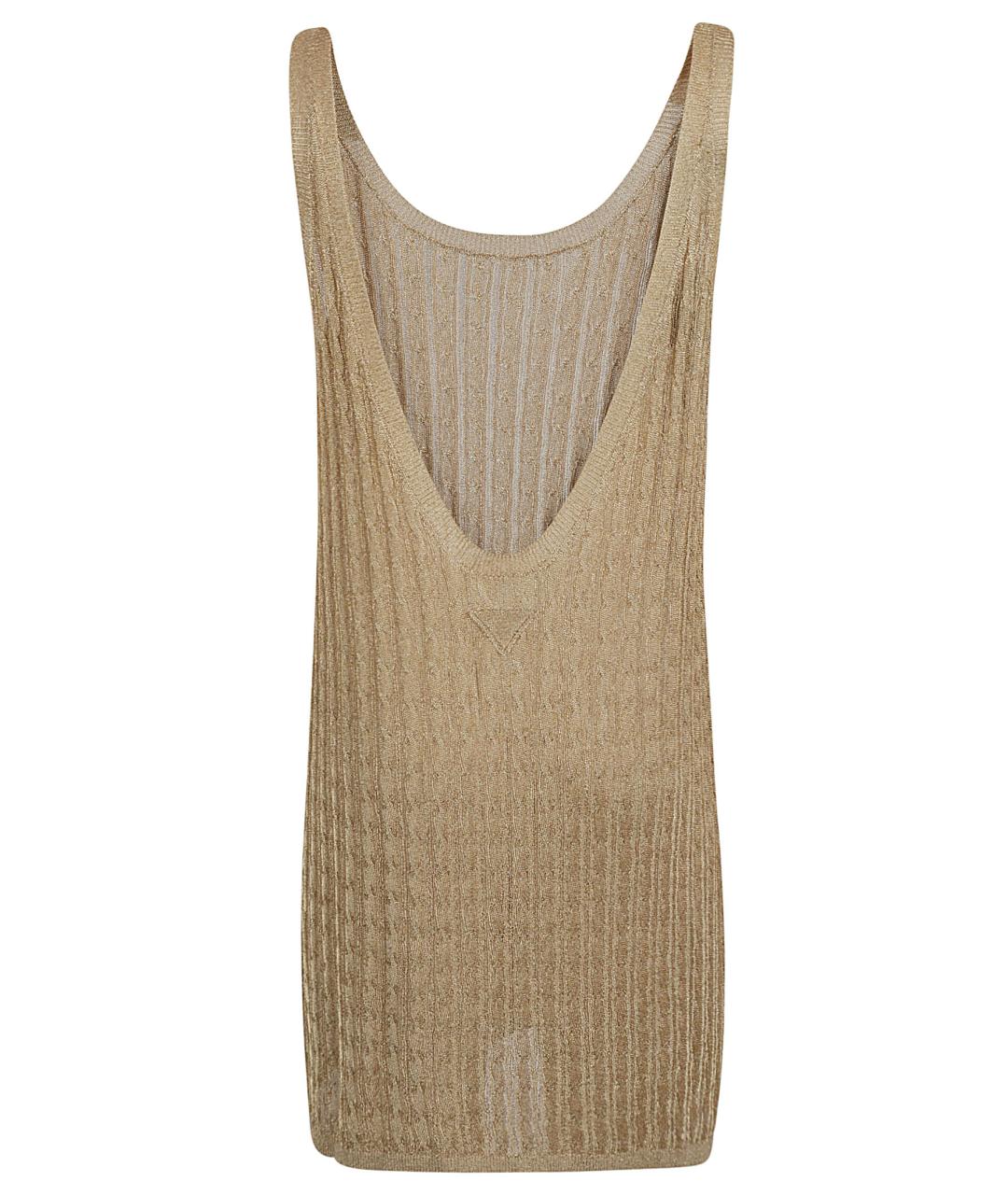 PRADA Бежевое вискозное повседневное платье, фото 3