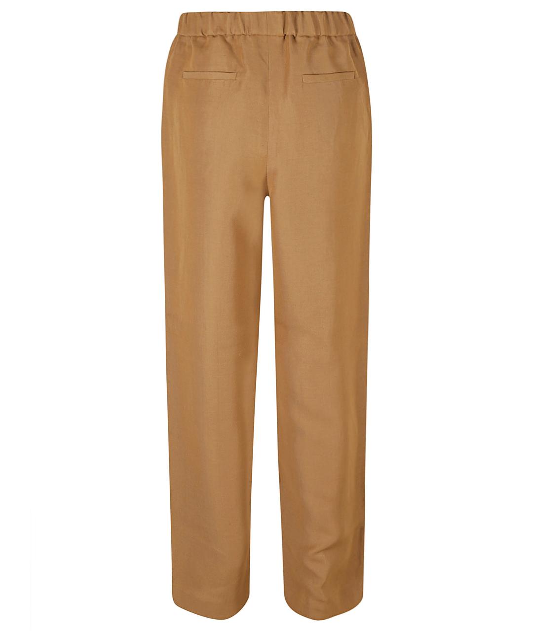 FABIANA FILIPPI Бежевые вискозные прямые брюки, фото 2