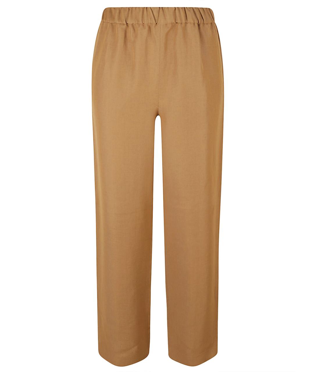 FABIANA FILIPPI Бежевые вискозные прямые брюки, фото 1