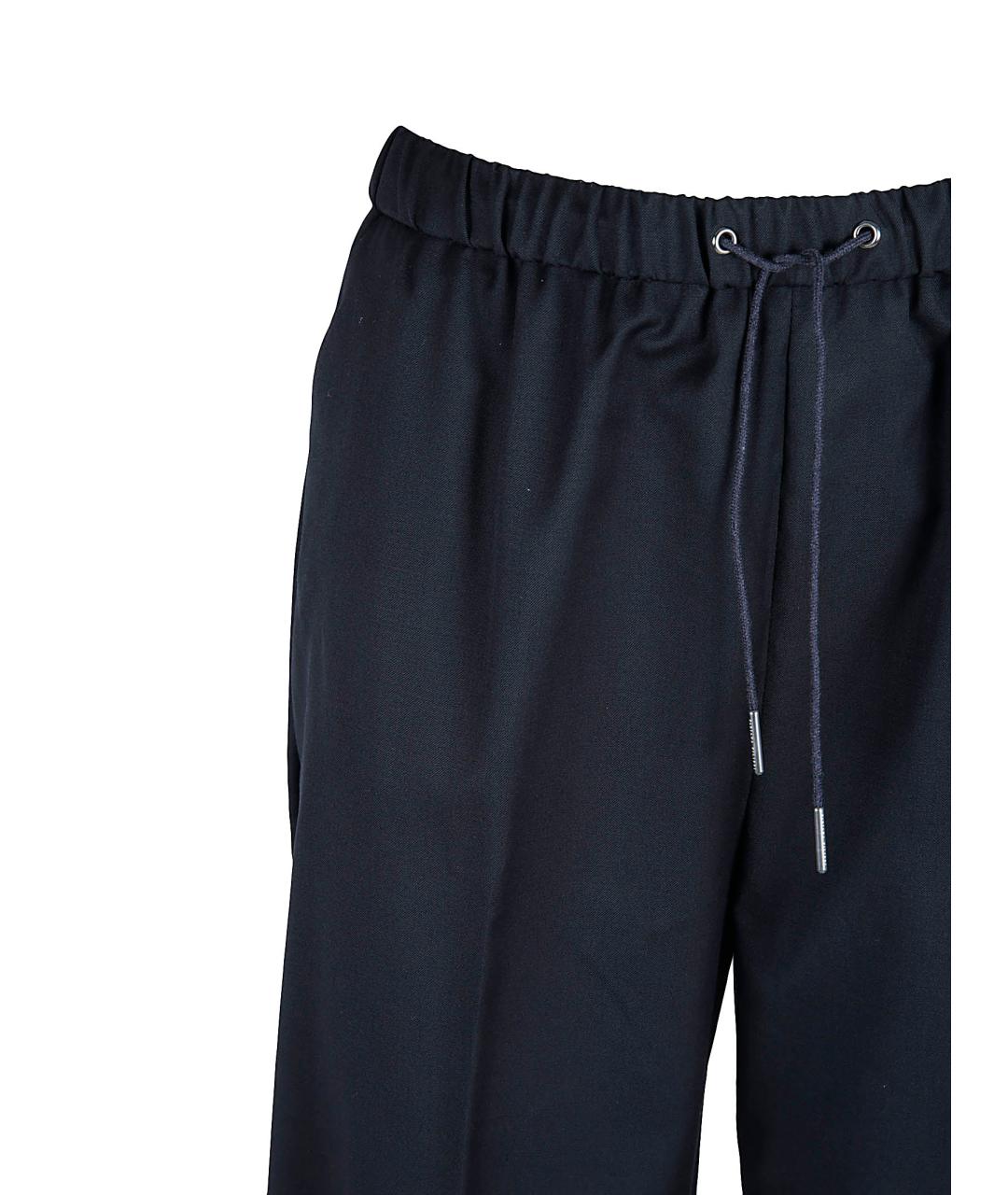 FABIANA FILIPPI Черные шерстяные прямые брюки, фото 3