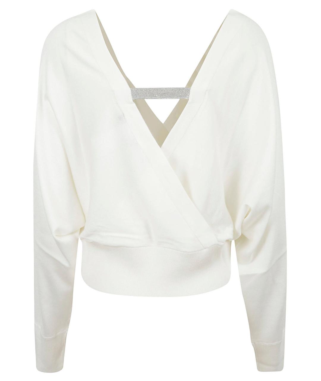 FABIANA FILIPPI Белый хлопковый джемпер / свитер, фото 2