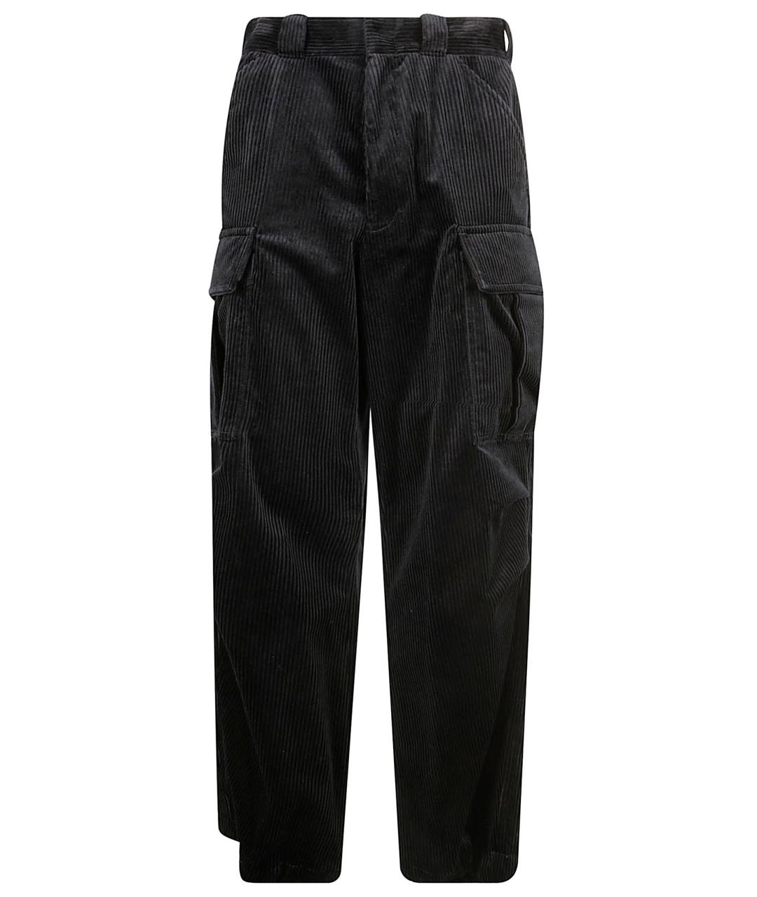 PRADA Черные хлопковые повседневные брюки, фото 1