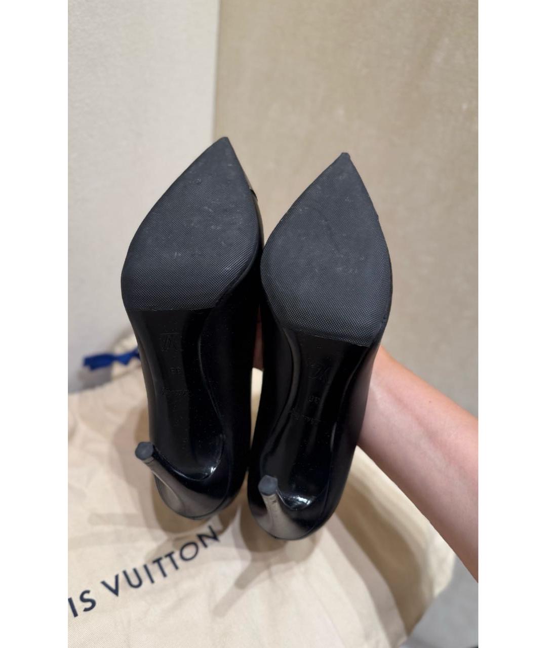 LOUIS VUITTON Черные кожаные туфли, фото 6