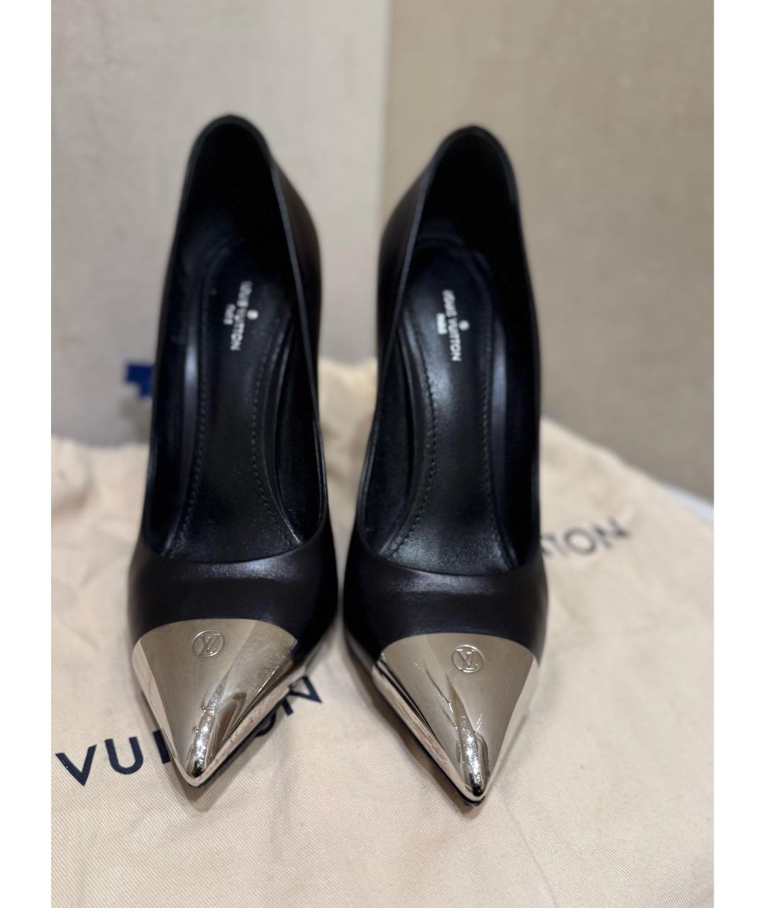 LOUIS VUITTON Черные кожаные туфли, фото 2