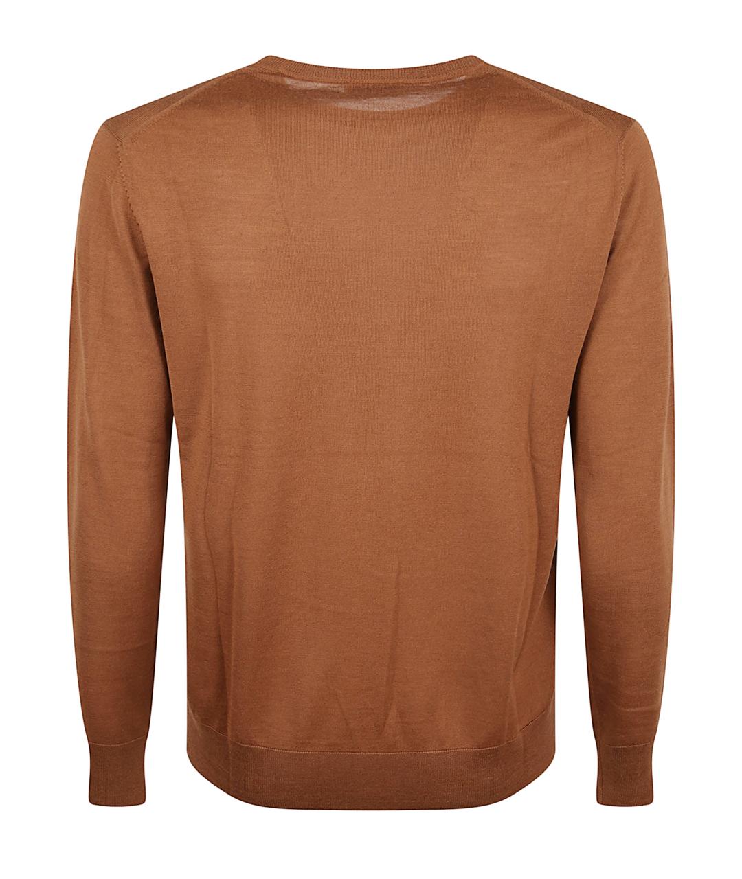 BALLANTYNE Коричневый шерстяной джемпер / свитер, фото 3