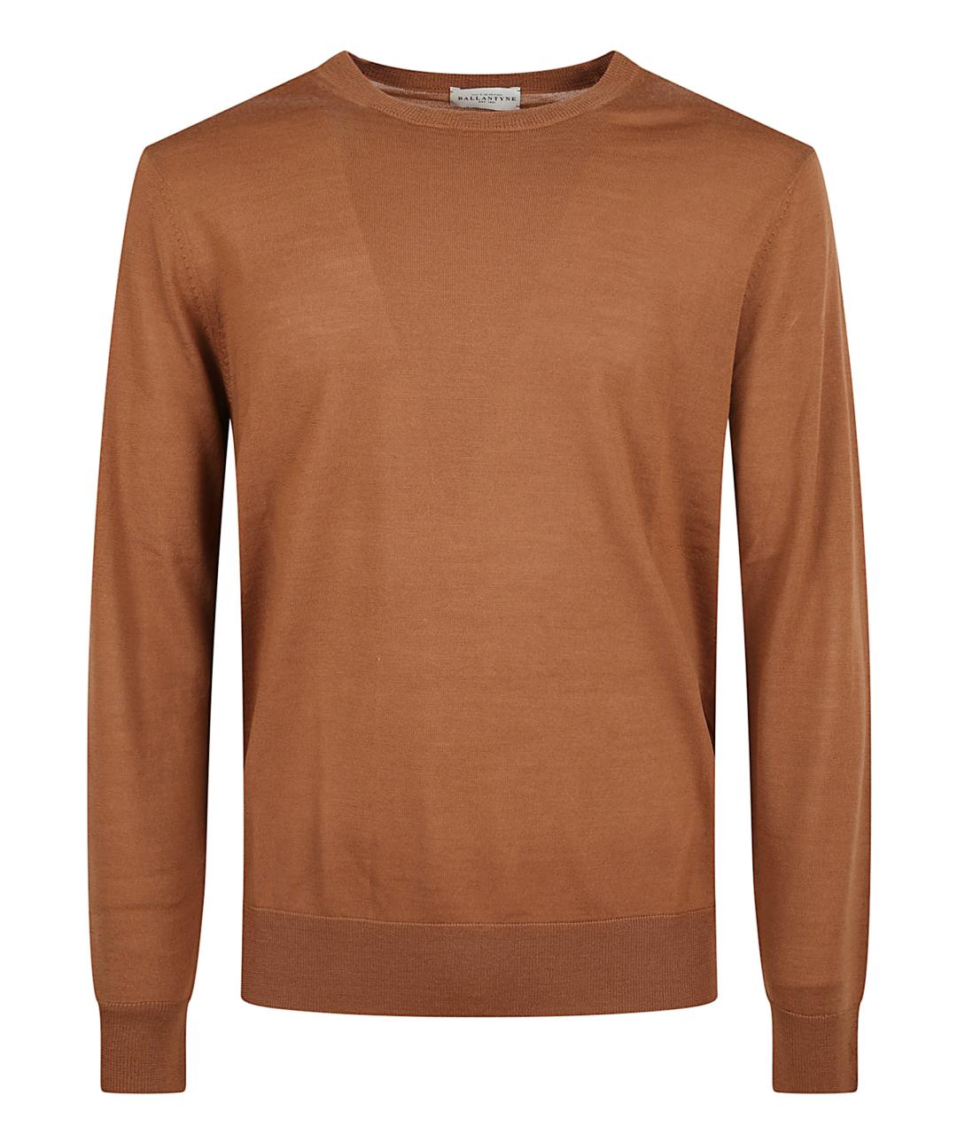 BALLANTYNE Коричневый шерстяной джемпер / свитер, фото 1