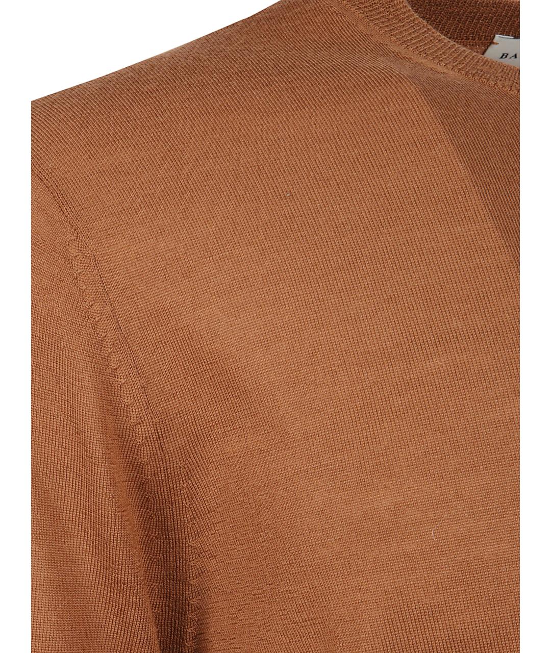 BALLANTYNE Коричневый шерстяной джемпер / свитер, фото 2
