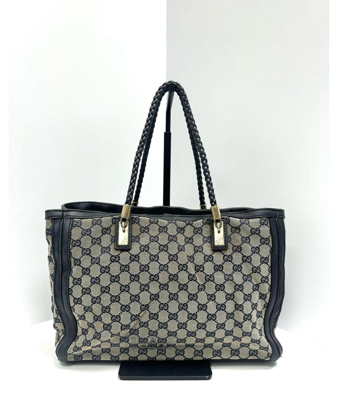 GUCCI Бежевая тканевая сумка тоут, фото 2