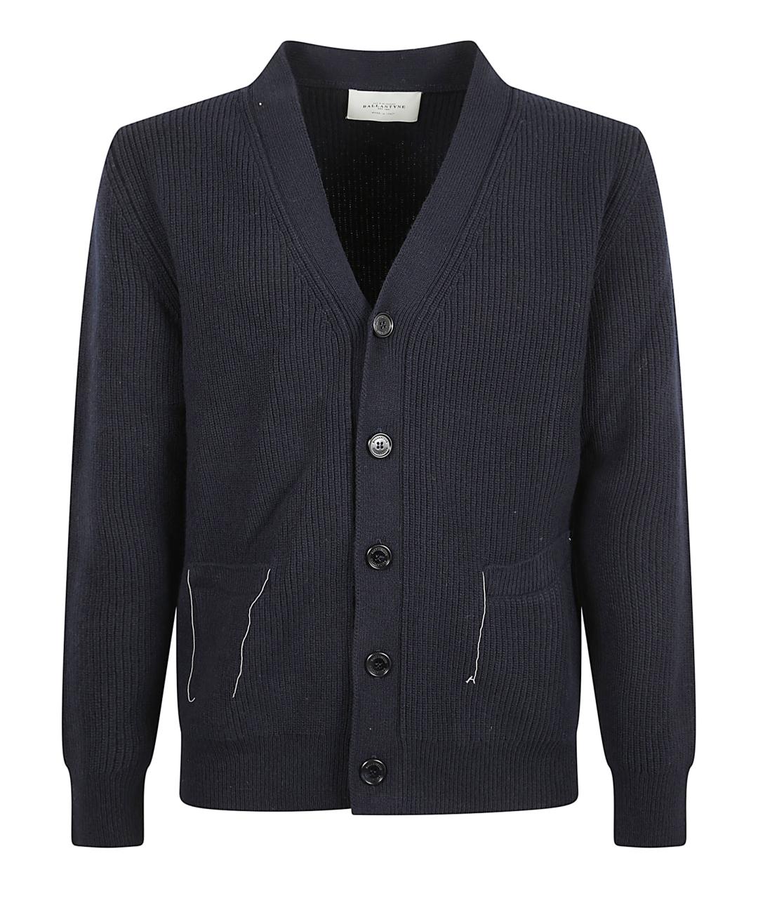 BALLANTYNE Синий шерстяной кардиган, фото 1