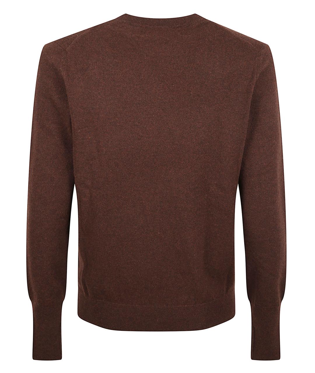 BALLANTYNE Коричневый кашемировый джемпер / свитер, фото 3