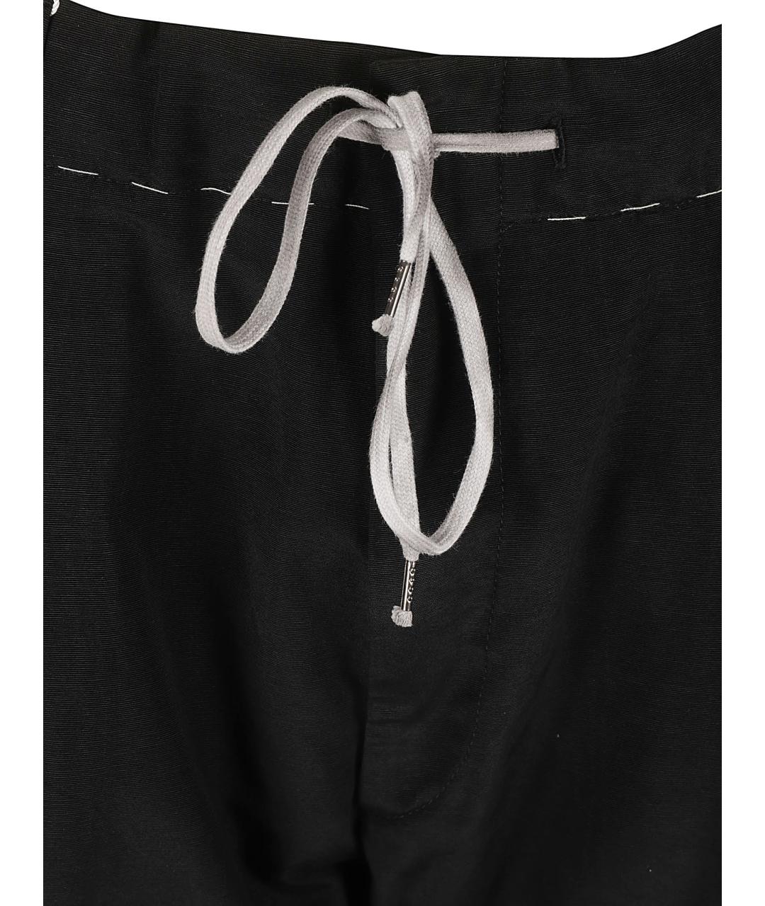 MAISON MARGIELA Черные хлопковые прямые брюки, фото 3