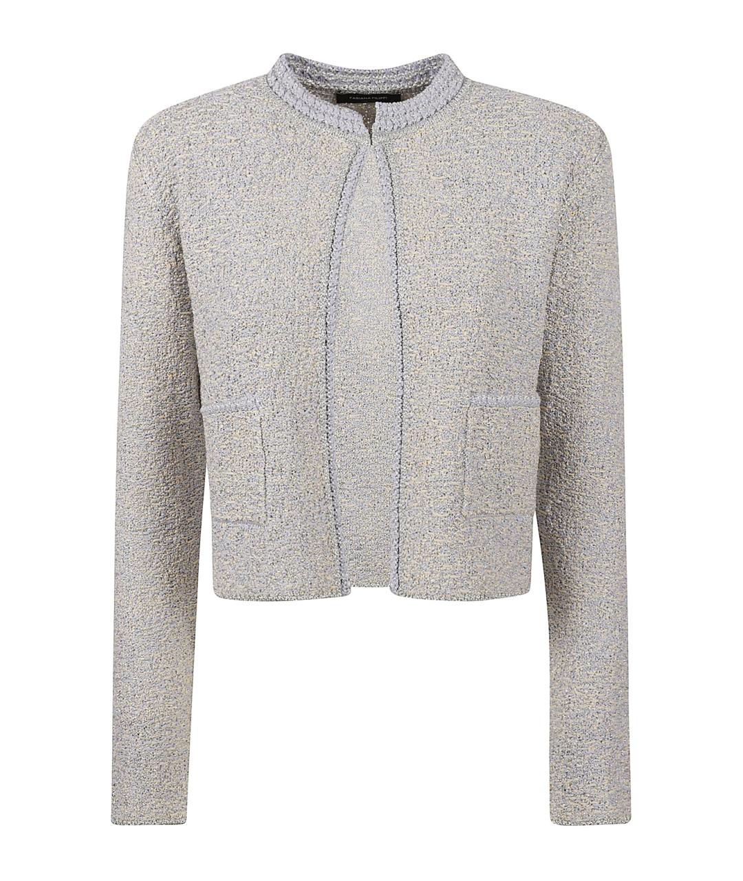 FABIANA FILIPPI Серый хлопковый жакет/пиджак, фото 1