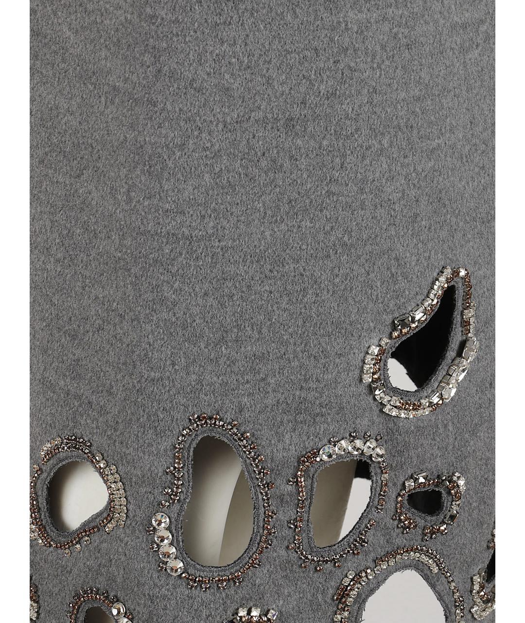 FABIANA FILIPPI Серая шерстяная юбка миди, фото 2