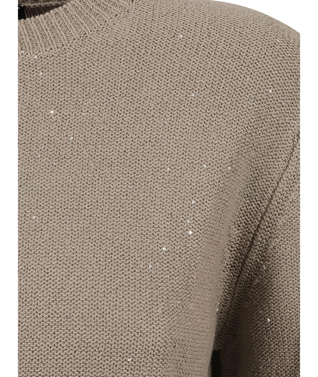 FABIANA FILIPPI Бежевая хлопковая футболка, фото 3