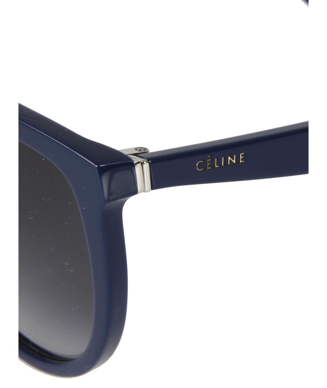 CELINE Синие пластиковые солнцезащитные очки, фото 4