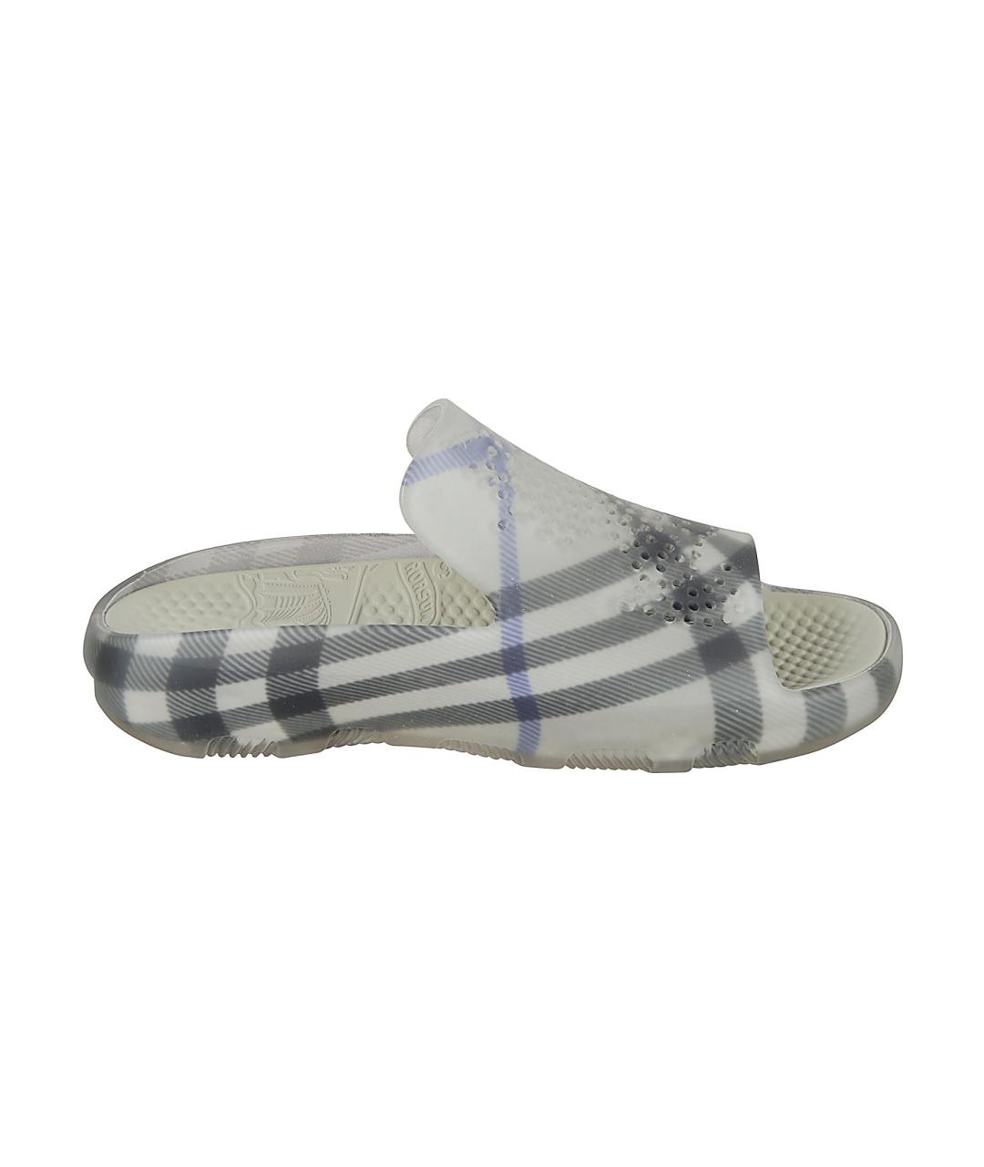 BURBERRY Мульти резиновые шлепанцы, фото 1