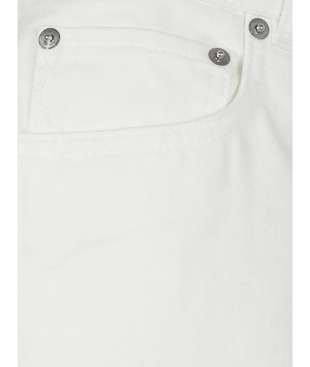 GIVENCHY Белые хлопковые прямые джинсы, фото 2