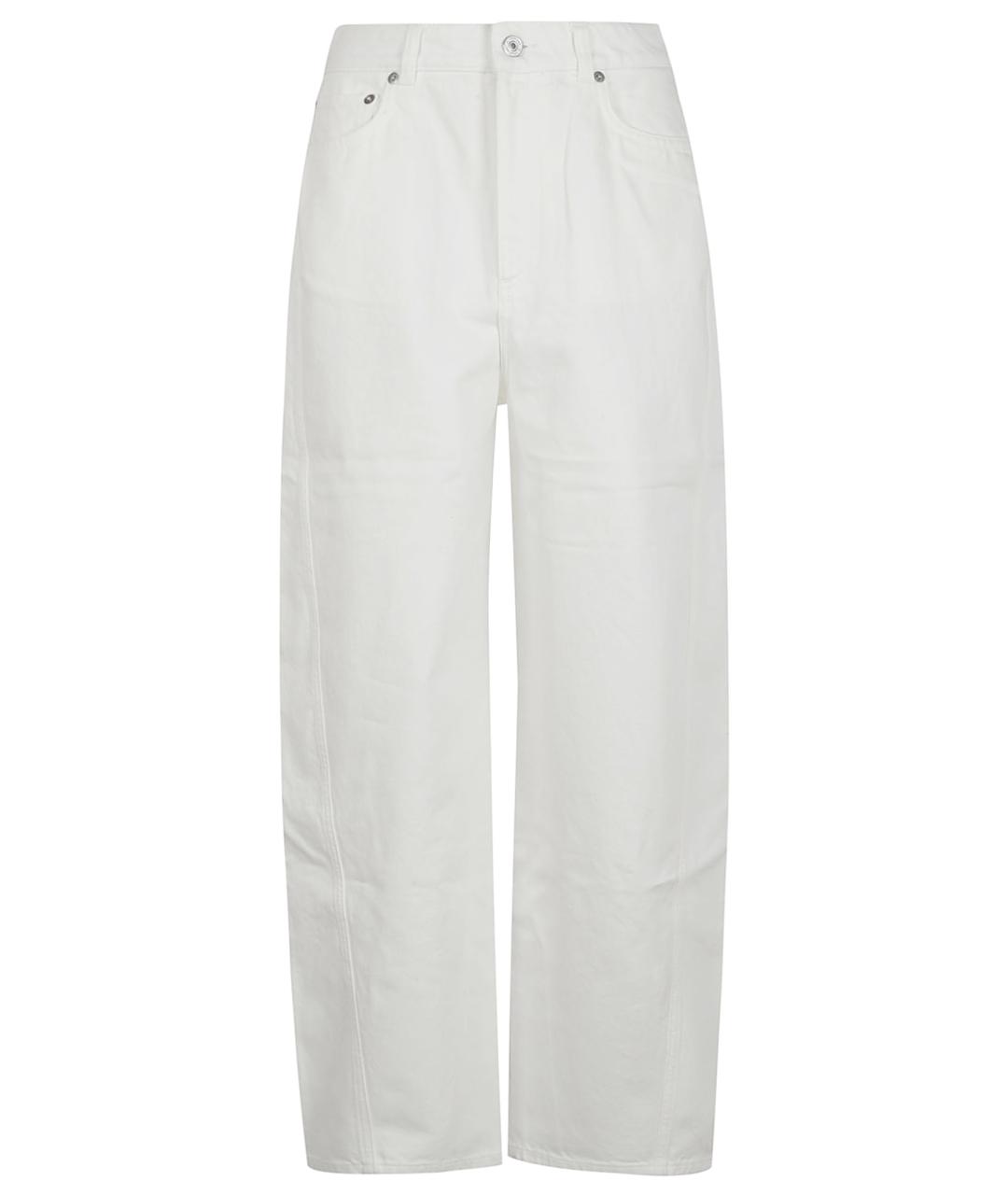 GIVENCHY Белые хлопковые прямые джинсы, фото 1