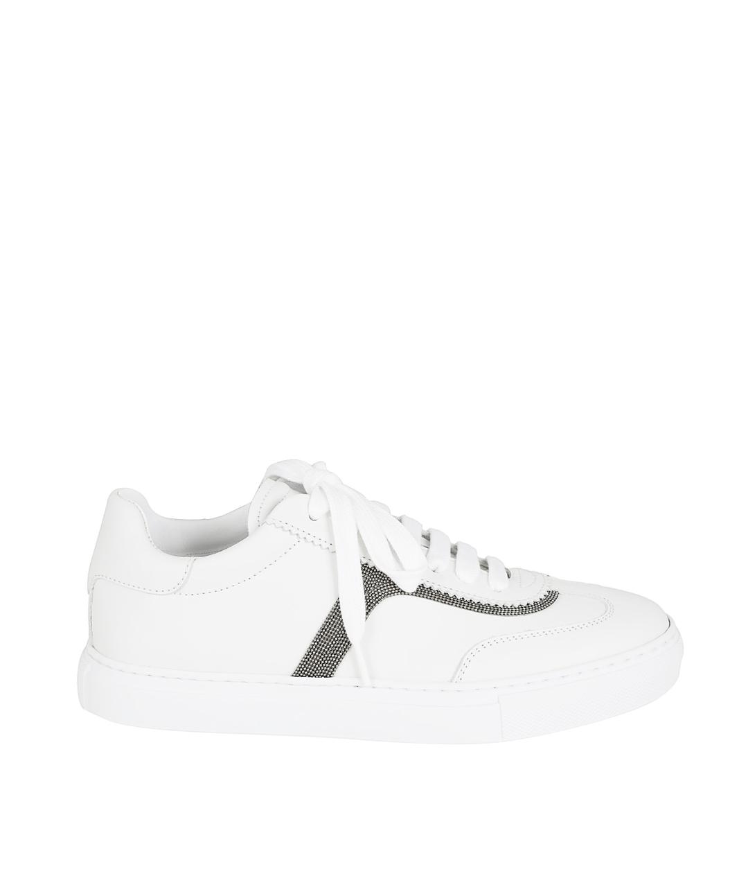 BRUNELLO CUCINELLI Белые кожаные кеды, фото 1