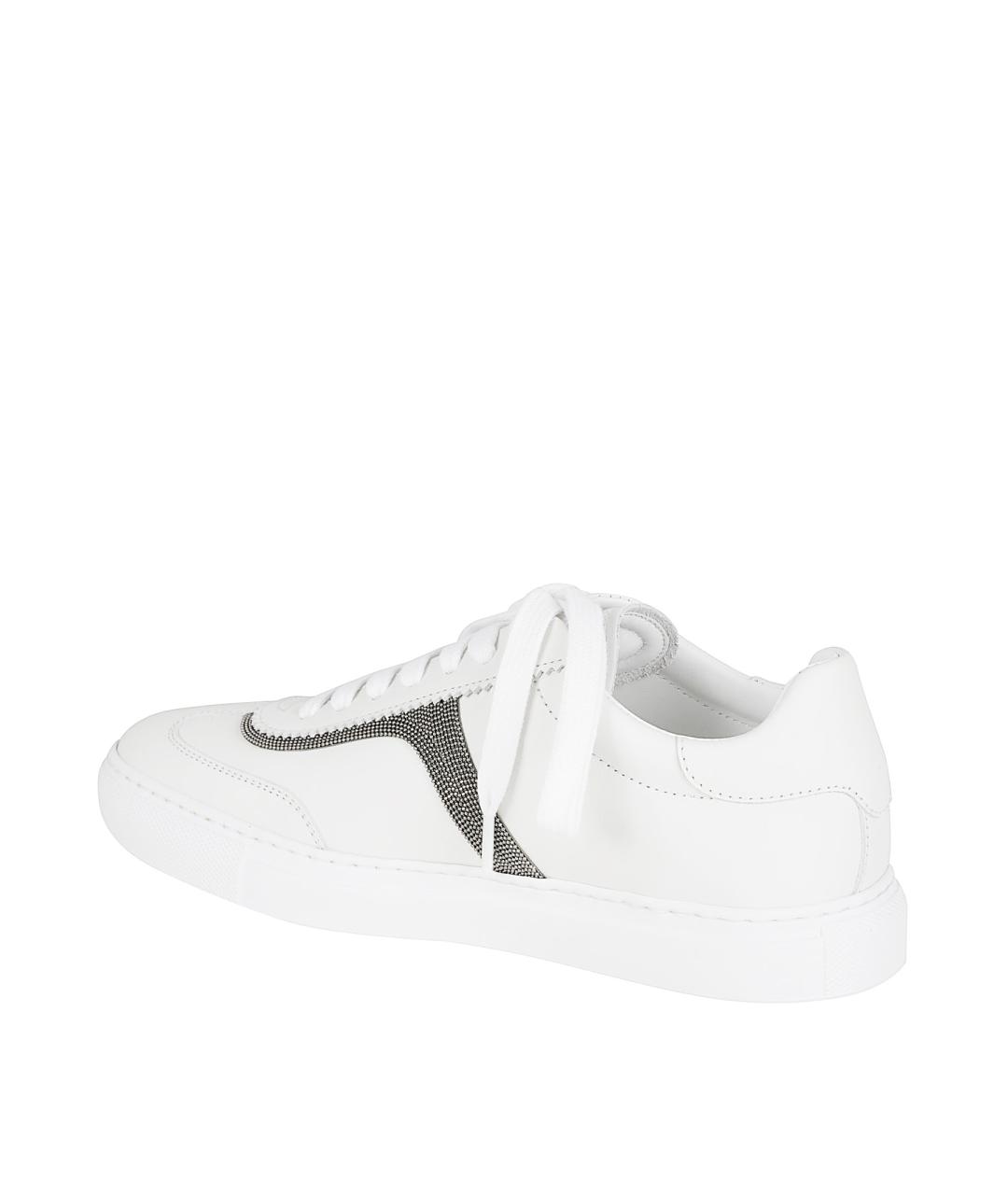 BRUNELLO CUCINELLI Белые кожаные кеды, фото 3