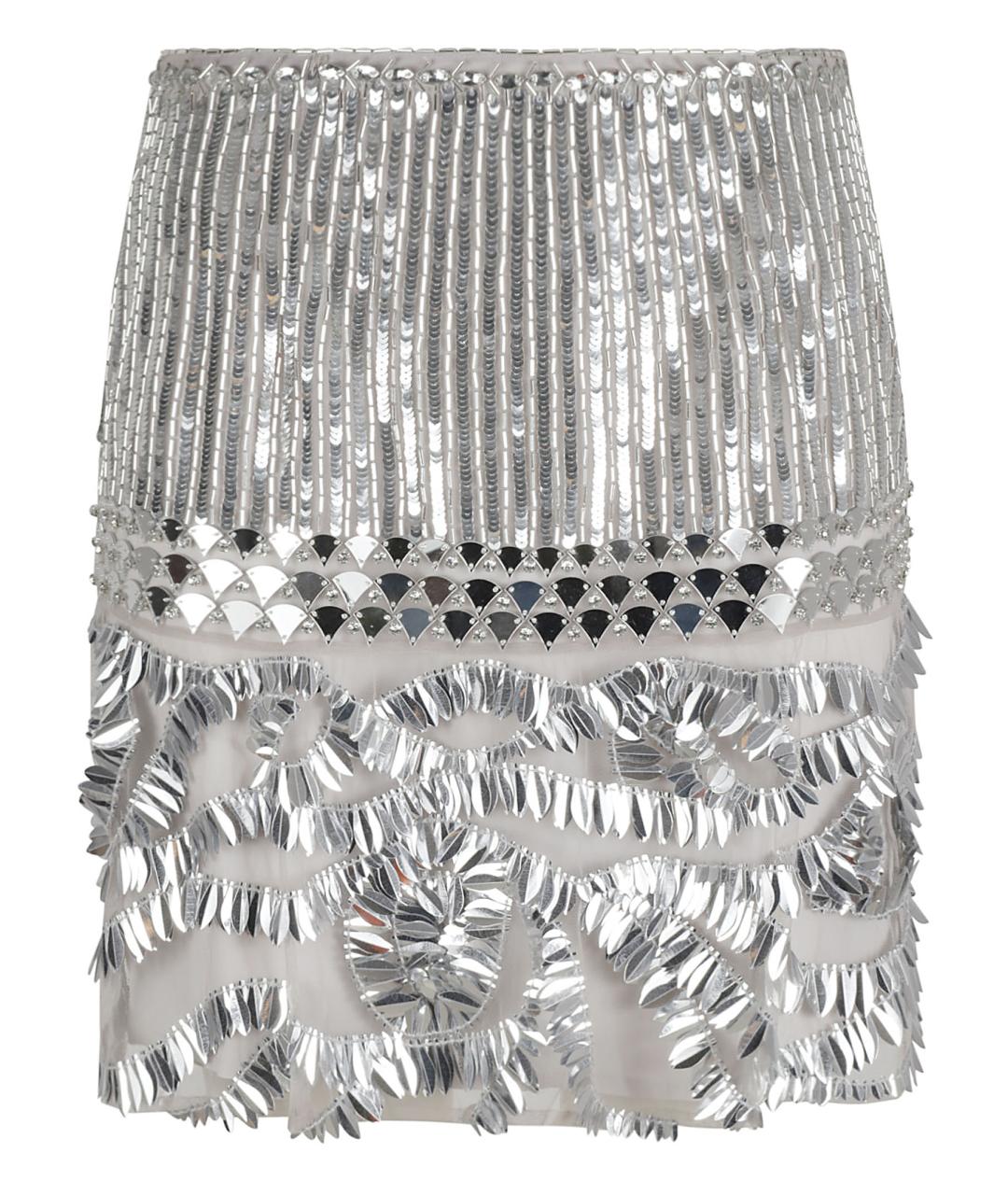 ALBERTA FERRETTI Серая полиэстеровая юбка мини, фото 1