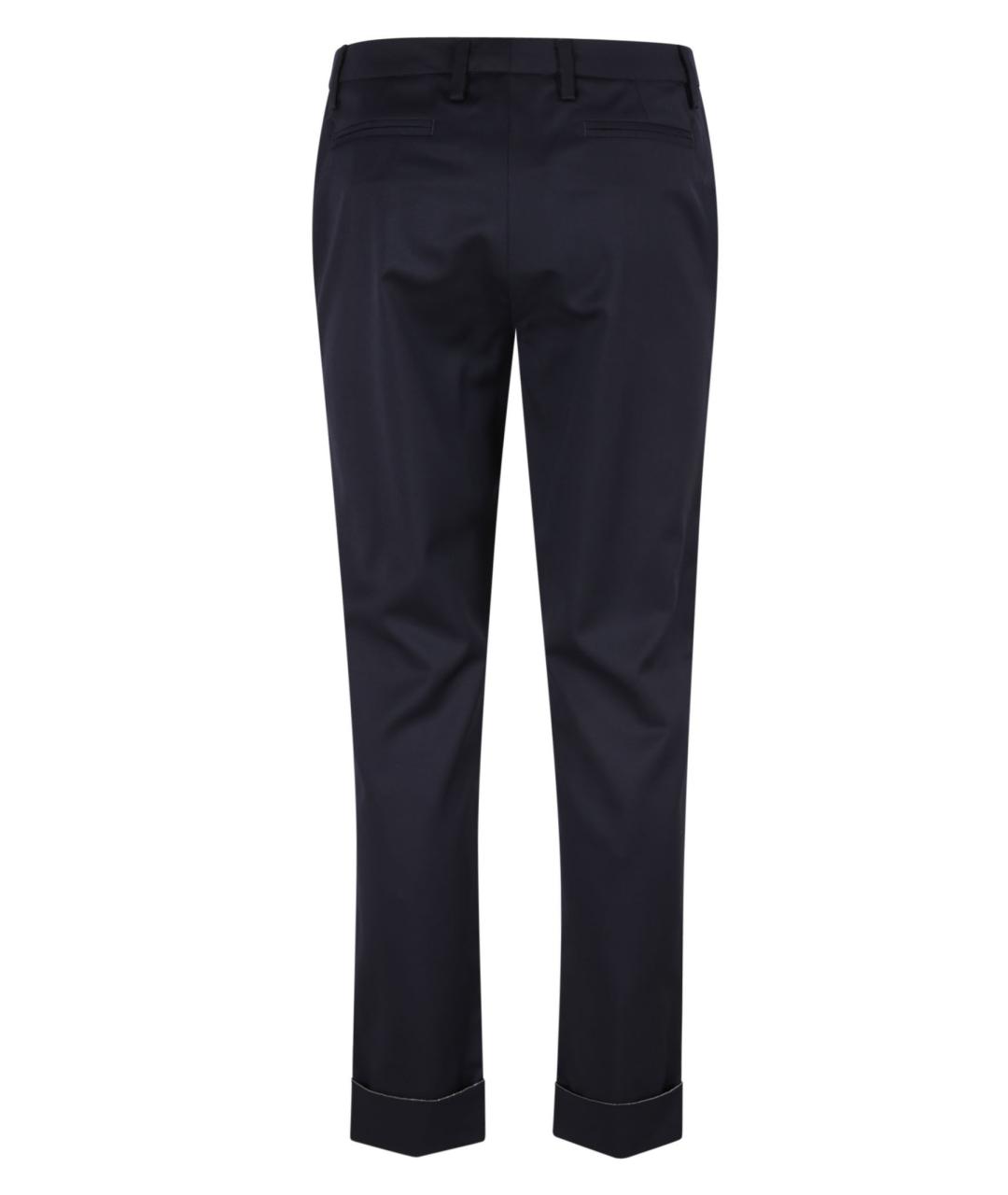 FABIANA FILIPPI Черные шерстяные прямые брюки, фото 2