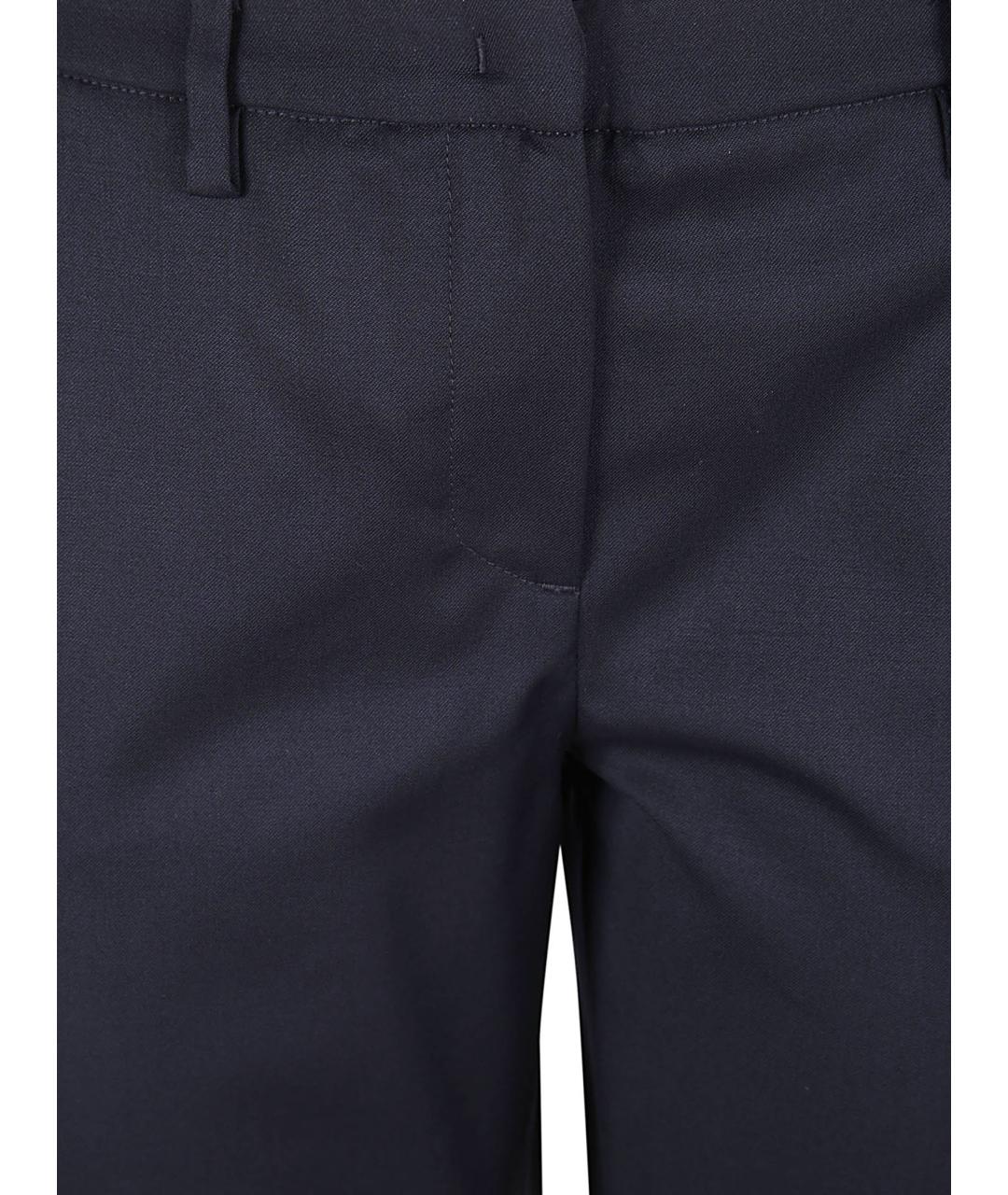 FABIANA FILIPPI Черные шерстяные прямые брюки, фото 3