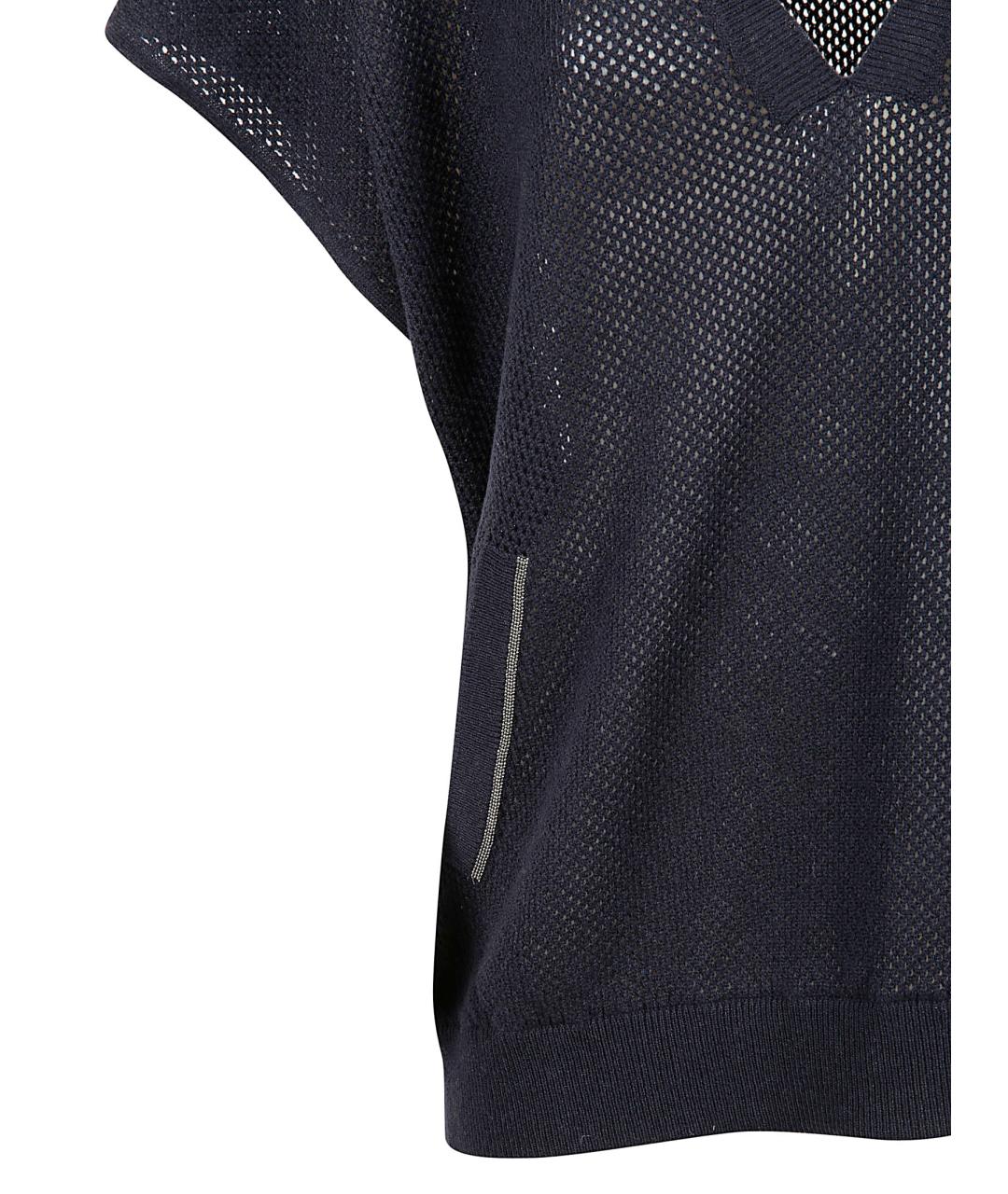 FABIANA FILIPPI Синяя вискозная футболка, фото 3