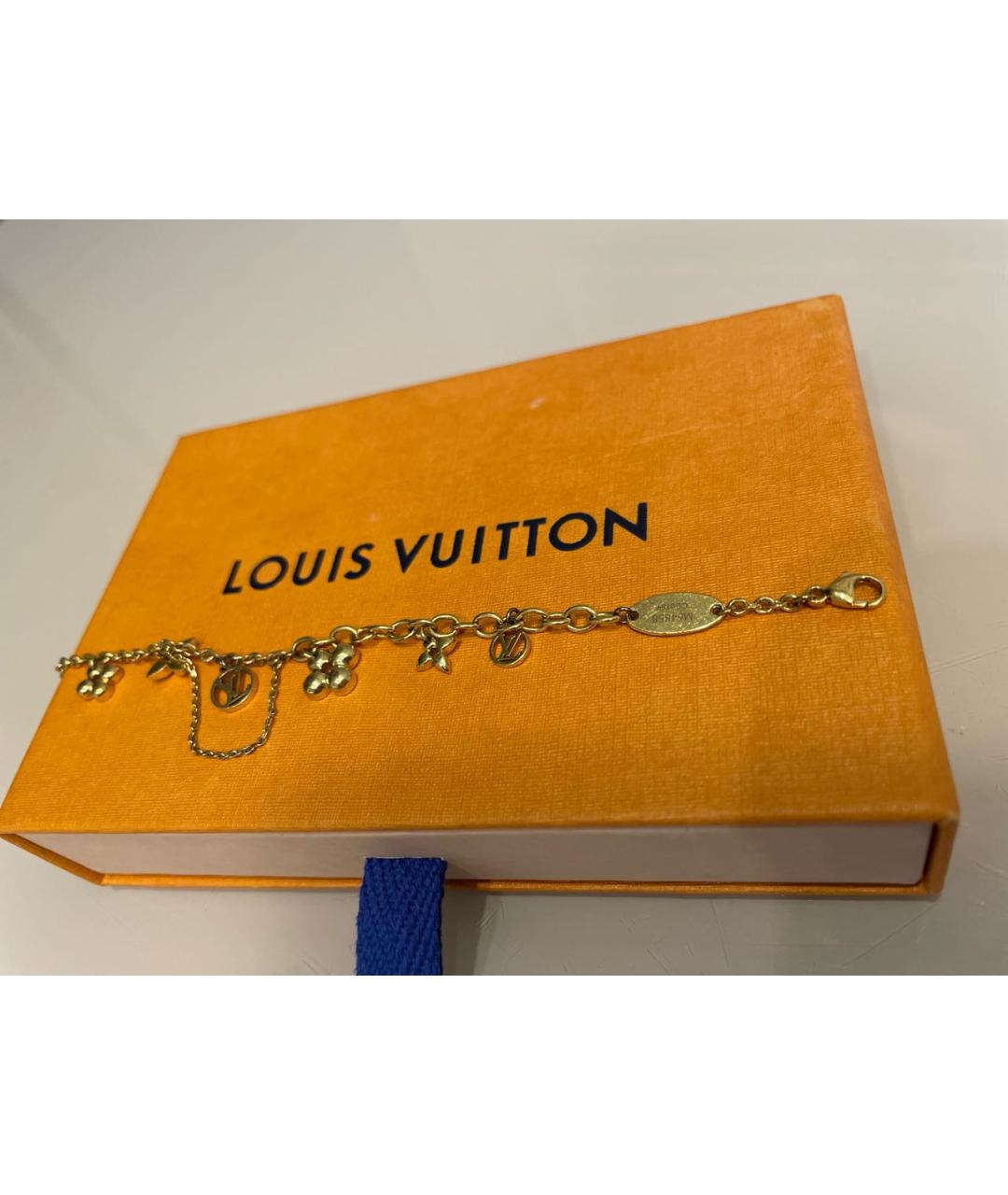 LOUIS VUITTON Золотой металлический браслет, фото 3