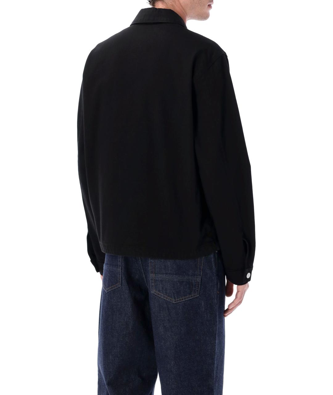 STONE ISLAND Черная хлопковая куртка, фото 3