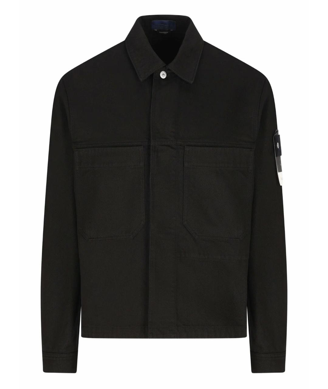 STONE ISLAND Черная хлопковая куртка, фото 1