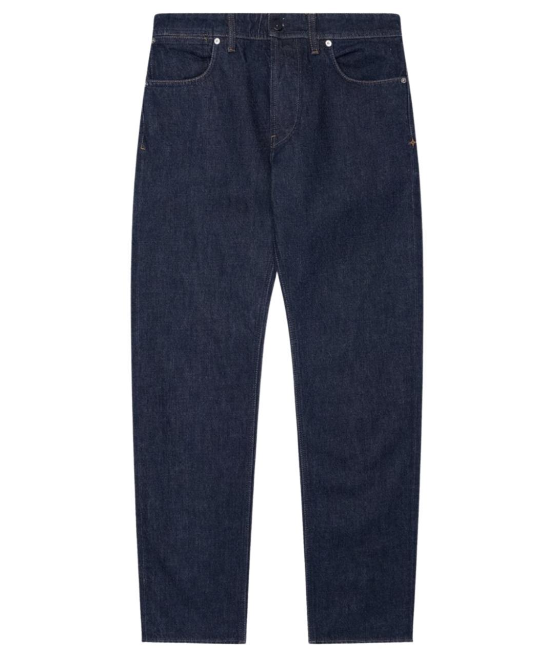 STONE ISLAND Синие хлопковые прямые джинсы, фото 1