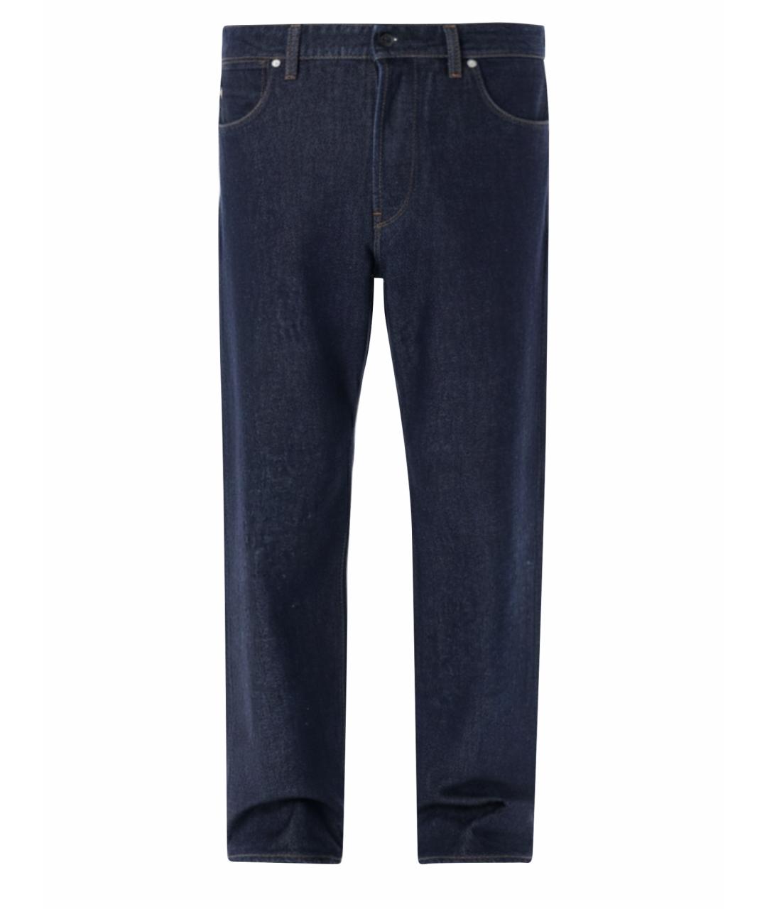 STONE ISLAND Синие хлопковые прямые джинсы, фото 1