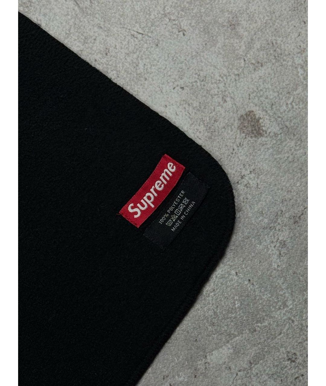 SUPREME Черный шарф, фото 6