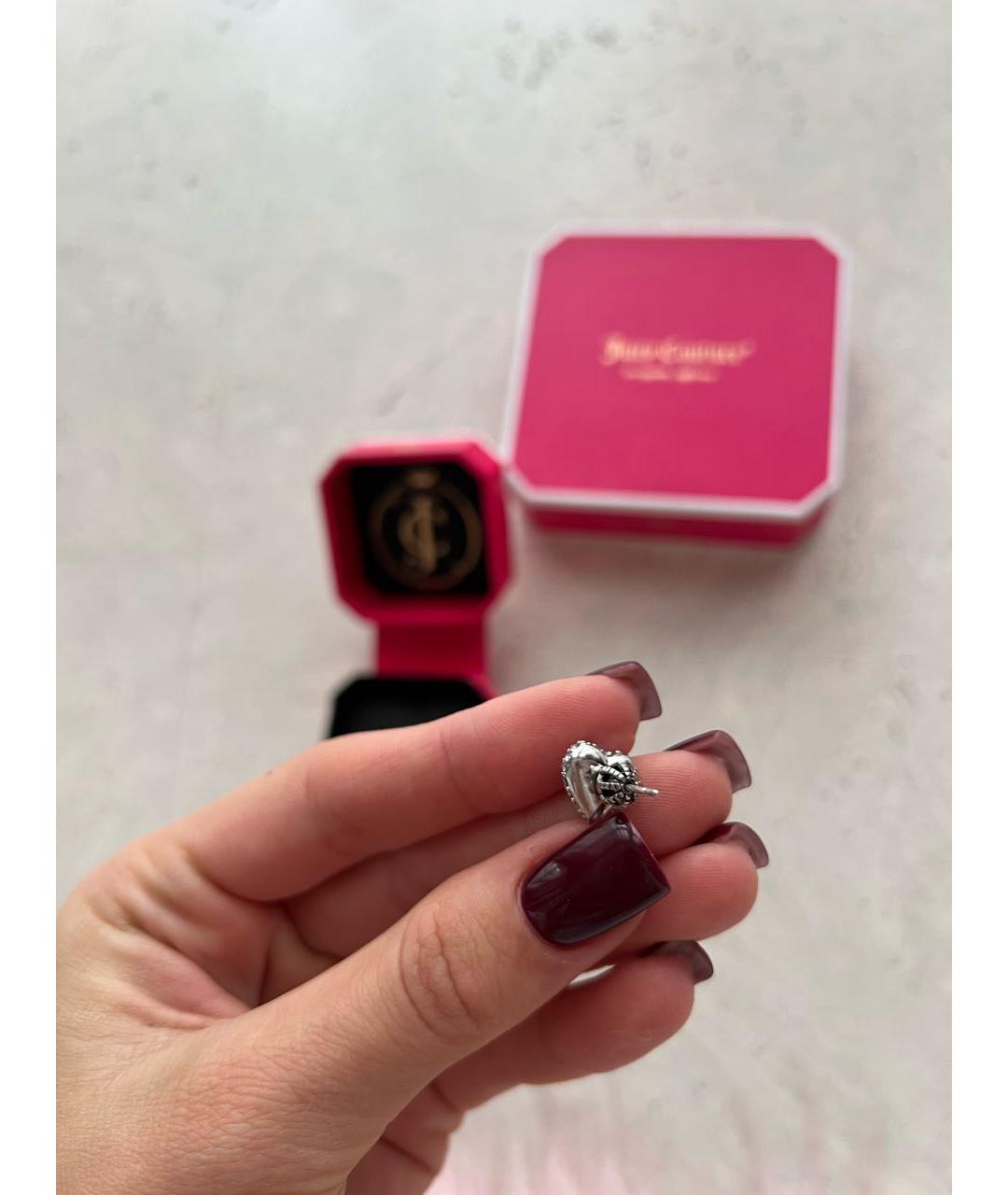 JUICY COUTURE Антрацитовые металлические серьги, фото 5