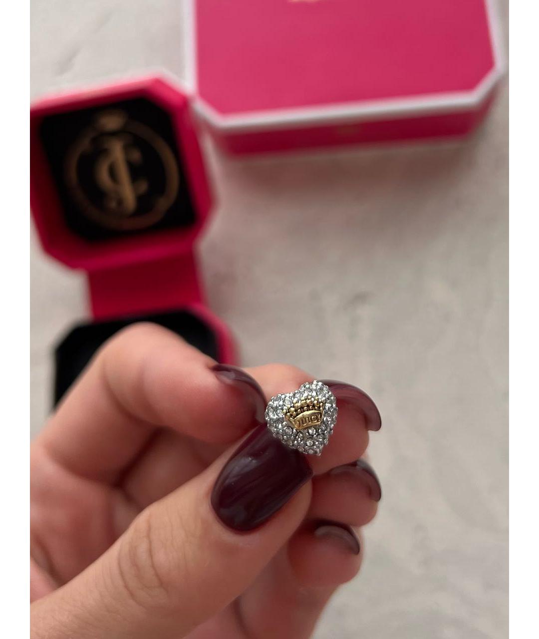 JUICY COUTURE Антрацитовые металлические серьги, фото 3