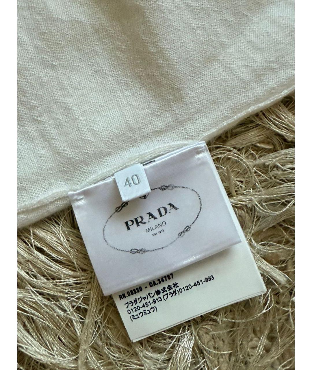 PRADA Белый кашемировый джемпер / свитер, фото 4