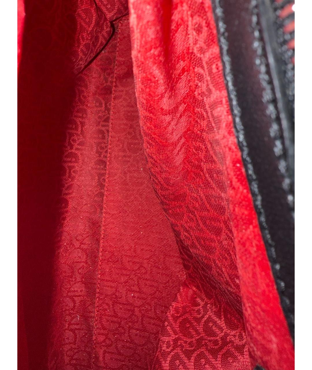 CHRISTIAN DIOR Черная кожаная сумка с короткими ручками, фото 7