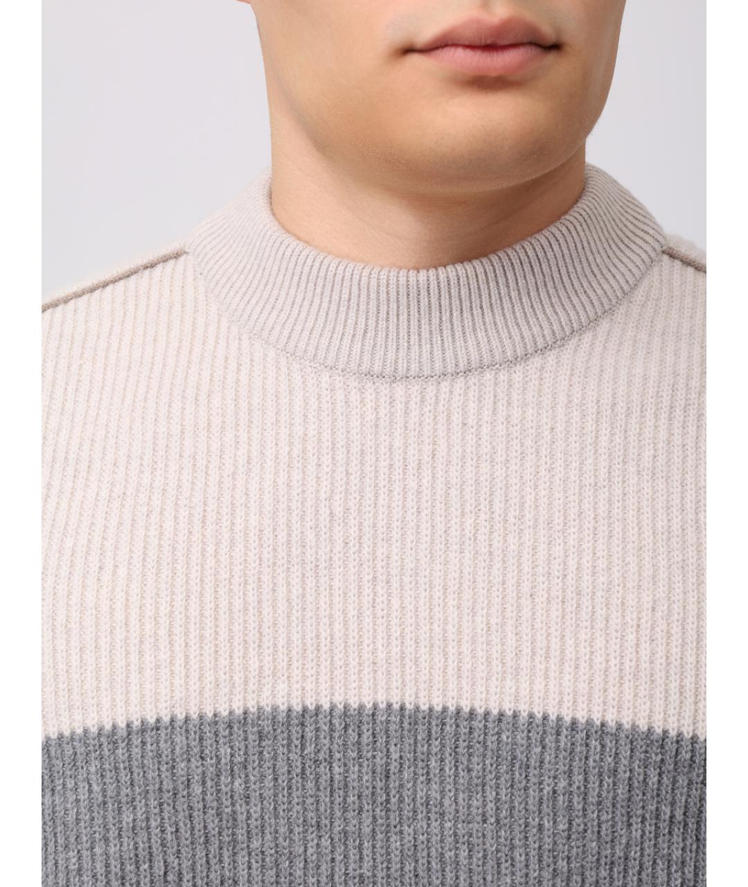 PAUL & SHARK Бежевый шерстяной джемпер / свитер, фото 4