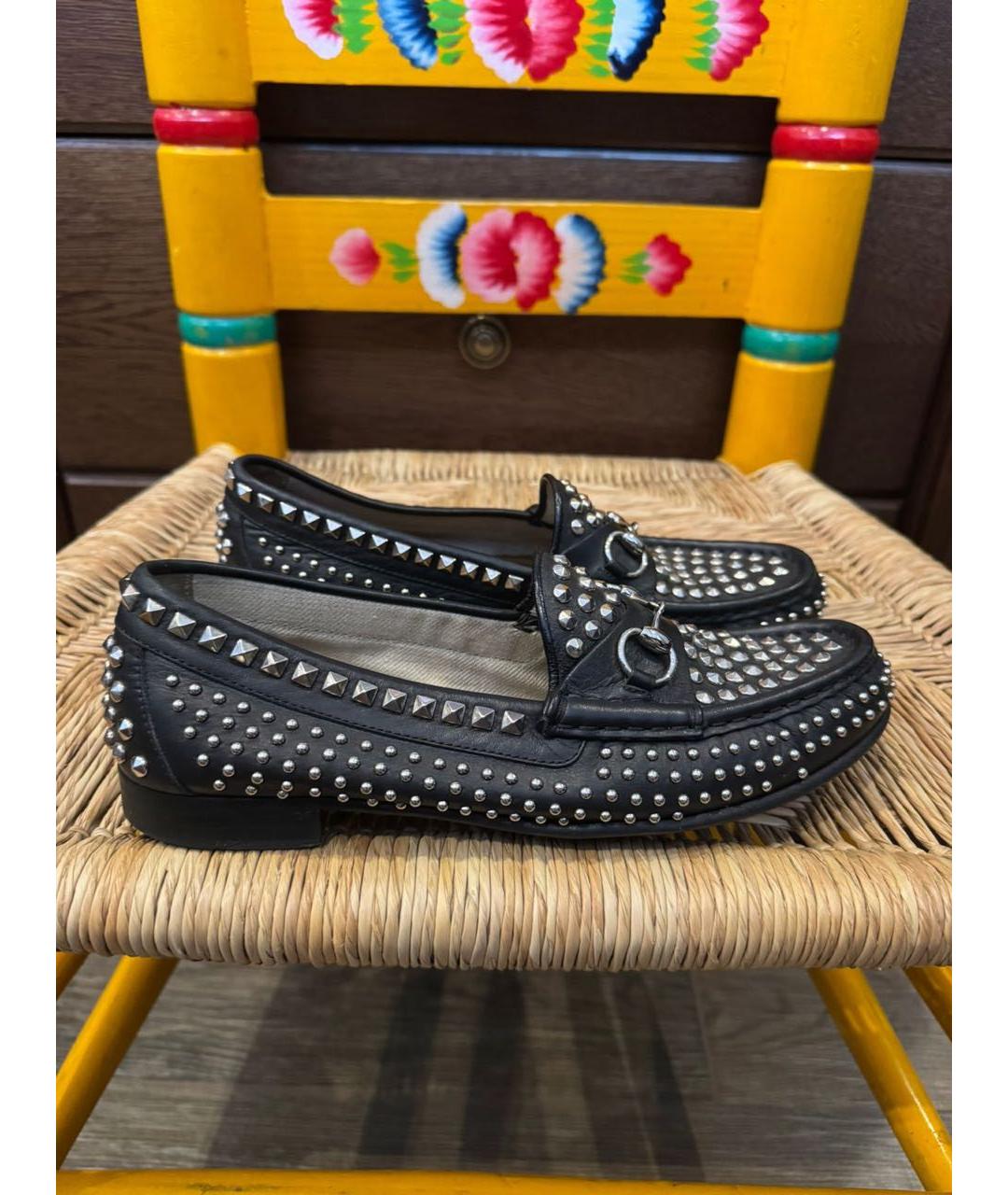 GUCCI Черные кожаные лоферы, фото 8