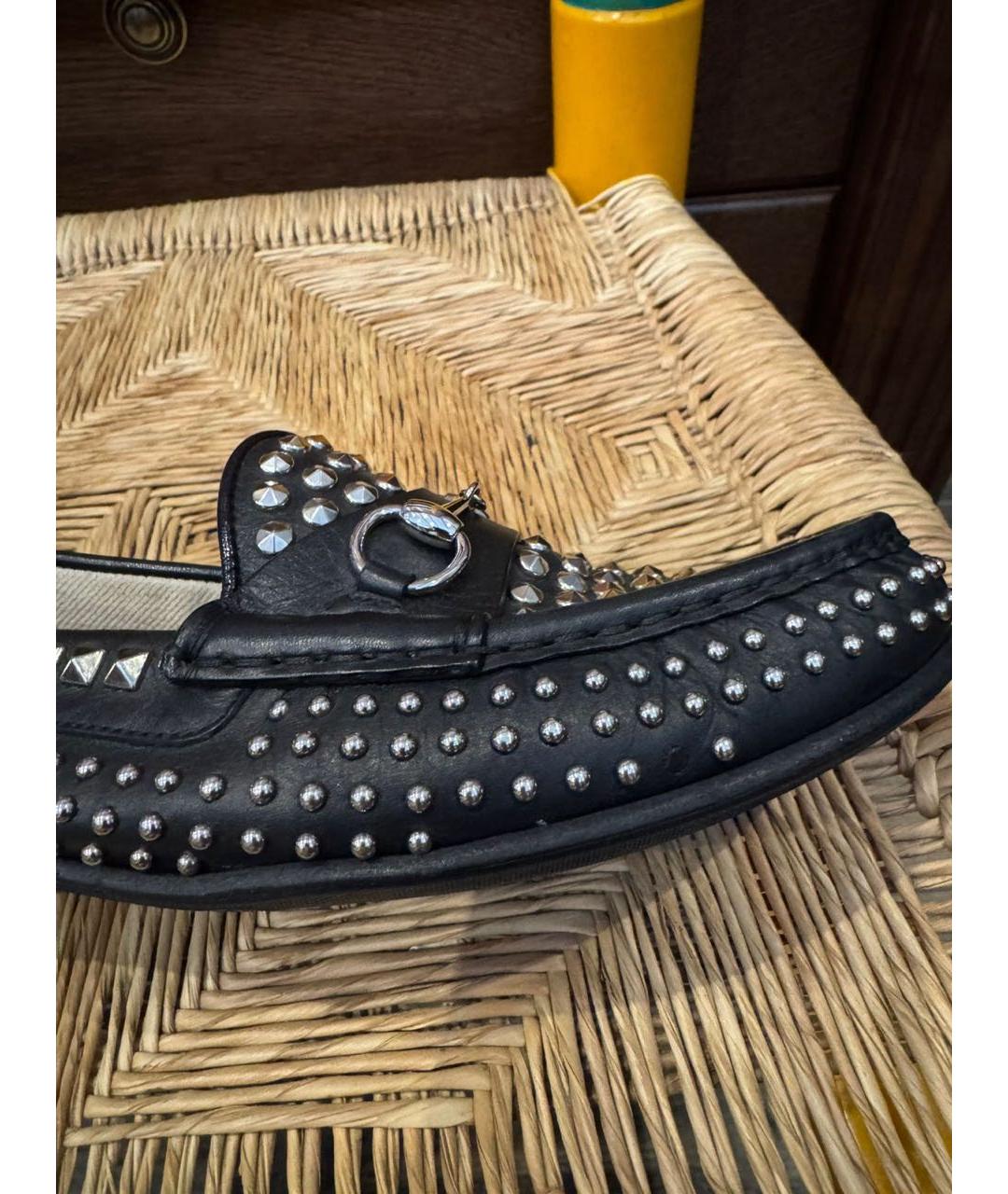 GUCCI Черные кожаные лоферы, фото 7