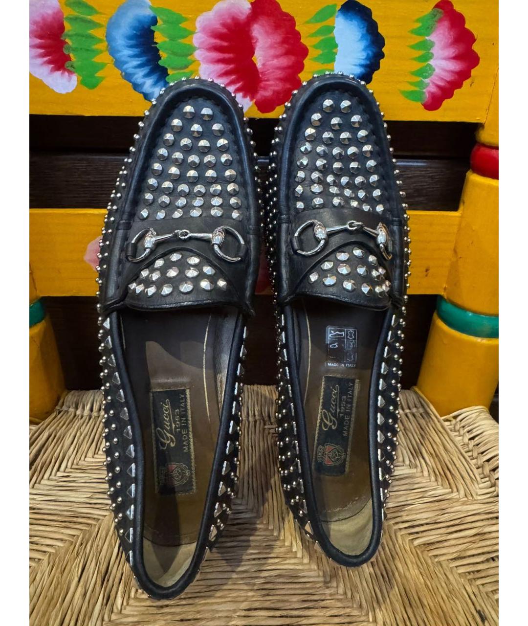 GUCCI Черные кожаные лоферы, фото 3